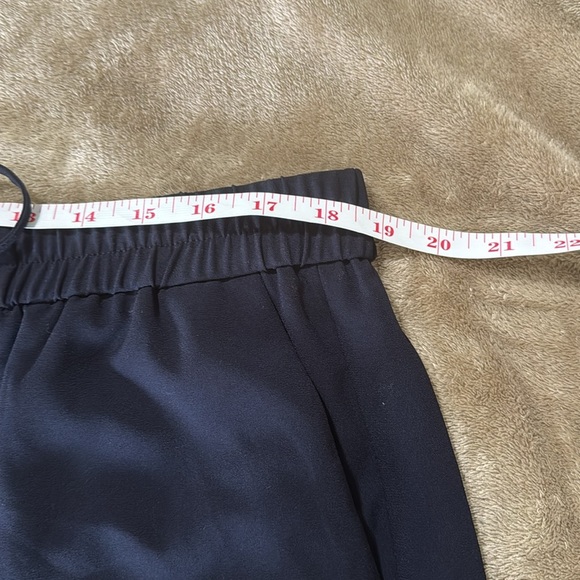 Talbots Navy Blue Pull-On Wide Leg Elastic Waist Drawstring  Pants - Picture 6 of 11
